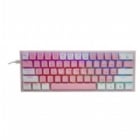 Teclado Mecánico Redragon Fizz Pro (60%, Bluetooth/DongleUSB, Español, Rosado/Blanco)