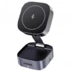 Cargador Inalámbrico Magnético UGREEN 2 en 1 (Celular y Audífonos, USB-C, Plegable)