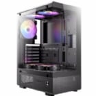 Gabinete Gamer Antec VCX300 ARGB (ATX, Vidrio Templado, 5 Ventiladores, Negro)