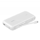 Batería Portátil Belkin de 20.000mAh (30W, USB-C, PD, Blanca)