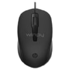 Mouse óptico Alámbrico HP 150 (USB, 1600dpi, Negro)