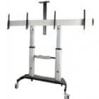 Soporte Pedestal con Ruedas StarTech para Dos TV (Negro, Plata)