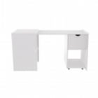 Escritorio Expandible Plegable Xtech XTF-CD210 (Ruedas, Cajón, Repisa, Blanco)