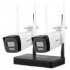 Kit de Cámara Bullet + NVS Hikvision (2MP, Full HD, H.265, Visión Nocturna, Wi-Fi PTDome, IP66)
