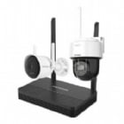 Kit de Cámara Bullet + NVS Hikvision (2MP, Full HD, H.265, CMOS, Visión Nocturna, Wi-Fi PTDome, IP66)