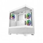 Gabinete Gamer Cooler Master Elite 690 Wood (ATX, Vidrio Templado, 3 Ventiladores ARGB, Blanco)