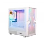 Gabinete Gamer Clio M4 (Micro ATX, Vidrio Templado, 3 Ventiladores ARGB, Blanco)