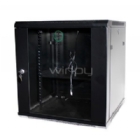 Gabinete Rack Mural Clio de 9U (600x450mm, IP65, Vidrio templado, Negro)