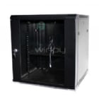 Gabinete Rack Mural Clio de 6U (600x450mm, IP20, Vidrio templado, Negro)