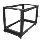 Rack de Marco Abierto con Profundidad Ajustable de 4 Columnas 12U con Ruedas/Niveladores y Anillas de Gestión de Cableado - StarTech