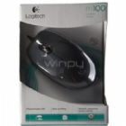 Mouse Logitech M100 (USB, Óptico, 1000Dpi, Negro)