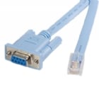 Cable 1,8m para Gestión de Router Consola Cisco RJ45 a Serial DB9 - Rollover - Macho a Hembra - StarTech