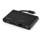 Docking Station Startech de USB-C (HDMI 4K, VGA, Red, USB)