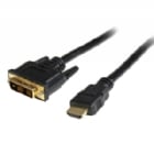 Cable HDMI a DVI 3m - DVI-D Macho - HDMI Macho - Adaptador - Negro - StarTech