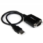 Cable Profesional de 0,3m USB a Puerto Serial RS232 DB9 con Retención del Puerto COM - StarTech