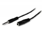 Cable de 2m de Extensión Alargador de Auriculares Mini-Jack 3,5mm Estéreo Macho a Hembra - Delgado - StarTech