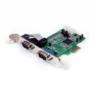 Tarjeta Adaptadora PCI Express PCIe de 2 Puertos Seriales RS232 DB9 UART 16550 Serial - StarTech