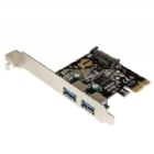 Adaptador Tarjeta Controladora PCI Express PCI-E 2 Puertos USB 3.0 con Alimentación SATA - StarTech