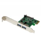 Tarjeta PCI Express de 2 Puertos USB 3.0 SuperSpeed con UASP y Alimentación SATA - Adaptador Interno - StarTech