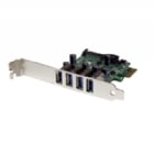 Tarjeta Adaptador PCI Express PCI-E USB 3.0 con UASP de 4 Puertos - Alimentación SATA - StarTech