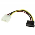 Cable Adaptador de 15cm de Alimentación MOLEX LP4 4 Pines a SATA 15 Pines - StarTech