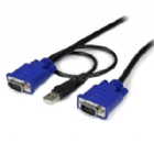 Cable KVM de 4,5m Ultra Delgado Todo en Uno VGA USB HD15 - 2 en 1 - StarTech