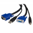 Cable KVM de 1,8m Todo en Uno VGA USB A USB B HD15 - 6ft Pies 2 en 1 - StarTech