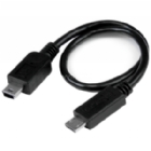 Cable USB OTG de 20cm - Cable Adaptador Micro USB a Mini USB - Macho a Macho - Cable para Dispositivos Móviles - StarTech