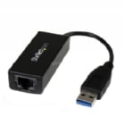 Adaptador Tarjeta de Red Externa NIC USB 3.0 a 1 Puerto Gigabit Ethernet 1Gbps RJ45 USBA Negro - StarTech