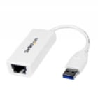 Adaptador Tarjeta de Red Externa NIC USB 3.0 a 1 Puerto Gigabit Ethernet 1Gbps RJ45 USBA Blanco - StarTech