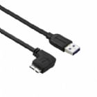 Cable delgado de 0,5m Micro USB 3.0 acodado a la izquierda a USB A - StarTech