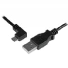 Cable de 1m Micro USB con conector acodado a la izquierda - Cable de Carga y Sincronización - StarTech