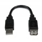 Cable de 0,15m de Extensión Alargador USB 2.0 - Macho a Hembra USB A - Extensor - StarTech