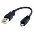 Cable Adaptador de 15cm USB A Macho a Micro USB B Macho para Teléfono Móvil Carga y Datos - Negro - StarTech