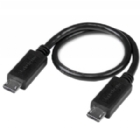 Cable USB OTG de 20cm - Cable Adaptador Micro USB a Micro USB - Macho a Macho - StarTech