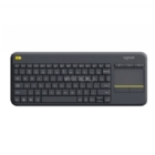 Teclado Logitech Wireless Touch K400 Plus (Dongle Unifying, Gris)