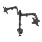Soporte doble para monitores KlipExtreme (Monitores de 13“ a 32“, Giro 180°, Rot. 360°, Inc. 90°)