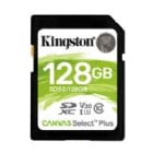 Tarjeta de memoria Kingston Canvas Select Plus de 128GB (UHS-I SDXC, U3, Clase 10)