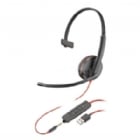 Auriculares Plantronics Blackwire 3215 monoaurales (con cable USB tipo A y 1 x 3,5 mm)
