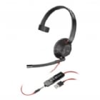 Auriculares Plantronics Blackwire 5210 (supraaurales mono, conectividad dual de 3,5 mm y USB tipo A)