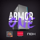 Computador Gamer Armor One Black 2024 (Ryzen 5 5600G, 16GB DDR4, 500GB NVMe, FreeDOS)