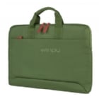 Bolso Tucano Smilza para Notebooks de 15.6“ (Interior Acolchado, Super Slim, Verde)