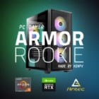 Computador Gamer Armor Rookie (Ryzen 5 5600, RTX 3050 OC, 16GB RAM, 480GB NVMe, FreeDOS)