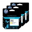 Pack 3 cartuchos de tinta HP 711 amarillo