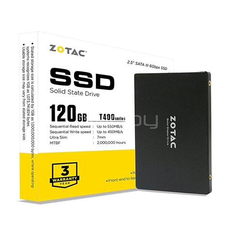 Disco estado sólido Zotac SSD Series T400 de 120GB