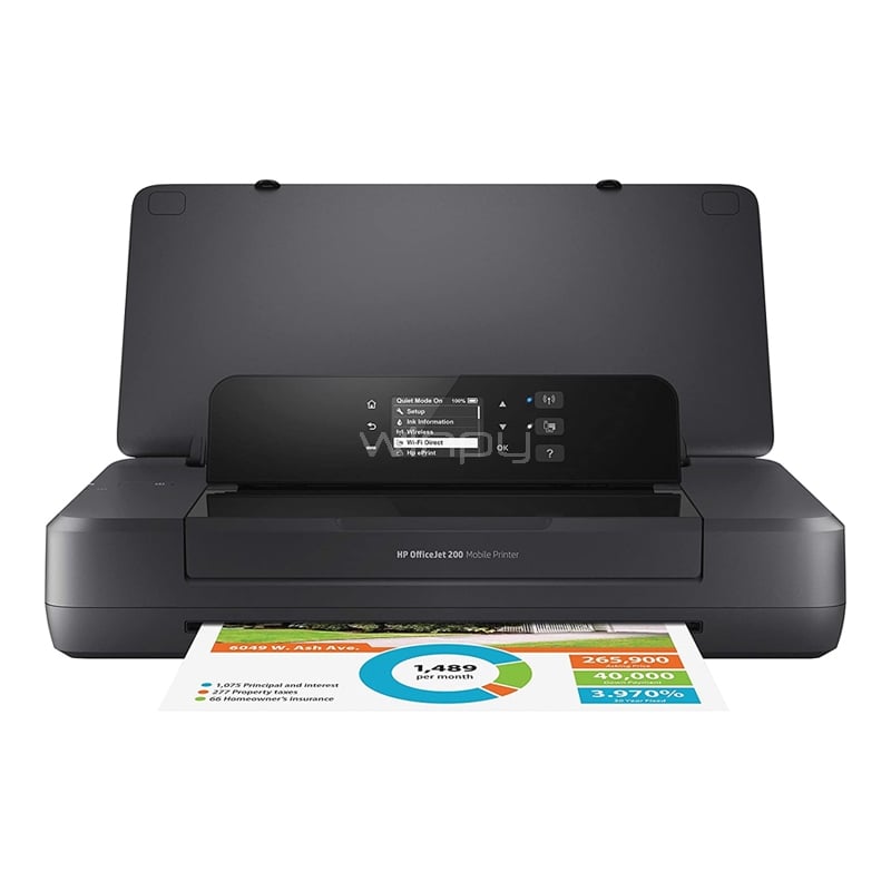 Impresora Portátil HP OfficeJet 200 Wireless (Color, 10 ppm, 1200dpi, WiFi/USB)