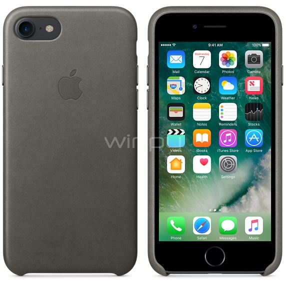 Case cuero para iPhone 7 Apple Storm Gray