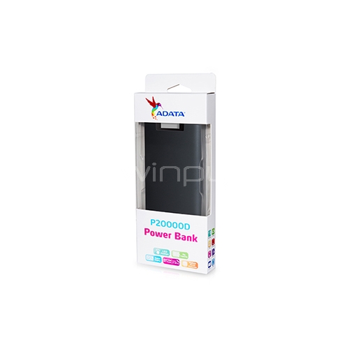 Powerbank AData AP 20000mAh - 2 Usb - Black (P20000D)