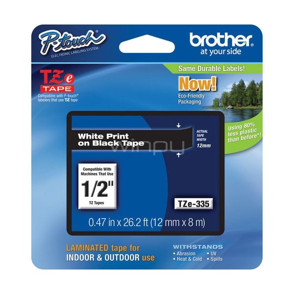 Cinta laminada Brother TSe335 pata P-touch