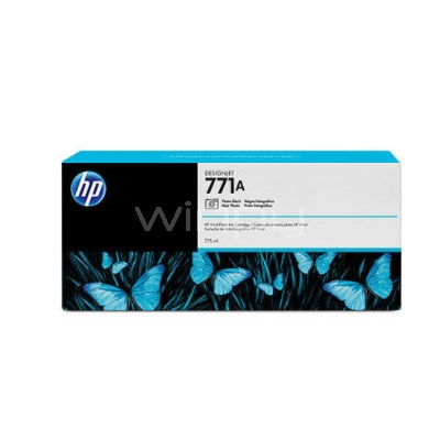 Cartucho de tinta DesignJet HP 771A de 775 ml negro fotográfico (B6Y21A)